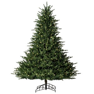 Vickerman 9' x 78" Bellevue Fraser Fir Artificial Christmas Tree with Warm White Mini Lights. - 1 of 3