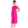 24seven Comfort Apparel Girls Short Sleeve Pleated Midi Dress - 2 of 4