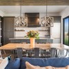 LNC Quaint 4-Lights 14" Farmhouse Square Pendant Lightss, Grayish White Wood and Rustic Bronze - 4 of 4