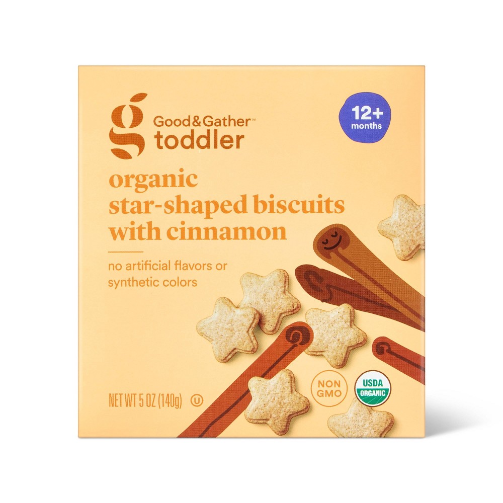 Organic Baby Snack Bar - Honey & Cinnamon Whole Grain Biscuit - Good & Gather™