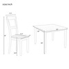 Modernluxe 5 Piece Industrial Dining Table Set Wooden Kitchen Table and 4 Chairs Gray - image 3 of 4