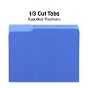 MyOfficeInnovations Colored File Folders 3-Tab Letter Blue 100/Box 224527 - 3 of 4