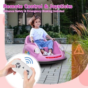 12V Bumper Car for Toddlers, Kids Electric Ride on Battery Toy with Parent Remote Control, 360 Degree Spin, 2-Speed, Music & LED Lights - 1 of 4