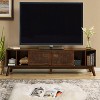 Kumasinova 67.9" Mid Century Modern TV Stand for TV up to 75",Premium MDF Media Dresser with Storage,Versatile TV Console for Living Room - 2 of 4