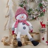 Northlight Sitting Winter Snowman Christmas Decoration - 16" - Red and White - 2 of 4