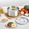 VEVOR 4 QT Saucepan, Stainless Steel Saucepan with Glass Lid, Multipurpose Nonstick Stainless Steel Small Cooking Sauce Pot, Silver - 2 of 4