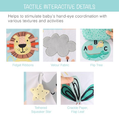 Safari 123 Gray and Multicolor Baby Activity Gym with Hanging Toys