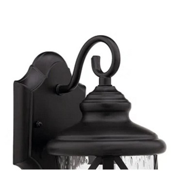 Milania Adora 16'' Rubbed Bronze Outdoor Wall Sconce with Seedy Glass
