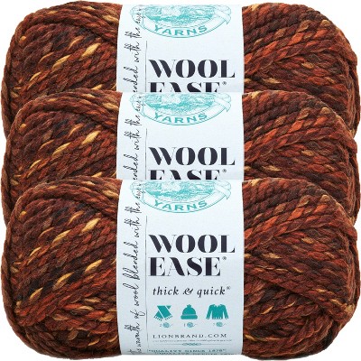 (3 Pack) Lion Brand Wool-Ease Thick & Quick Yarn - Sequoia Print