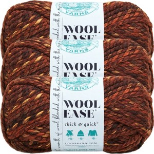 (3 Pack) Lion Brand Wool-Ease Thick & Quick Yarn - Sequoia Print - 1 of 3