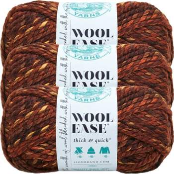 (3 Pack) Lion Brand Wool-Ease Thick & Quick Yarn - Sequoia Print