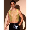INSPIRE CHIC Men's Festival Fishnet Sheer Sparkly Rhinestone Tank Tops - 2 of 4