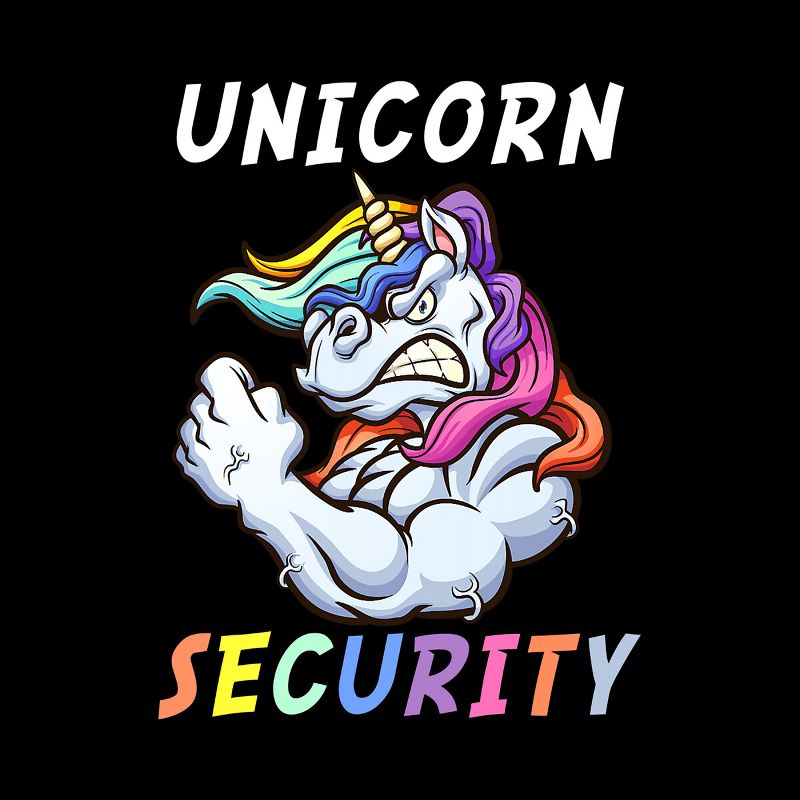 Men's Design By Humans Halloween Dad Mom Daughter Adult Costume - Unicorn Security By MINHMINH T-Shirt, 2 of 5