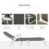 Gulches Folding Chaise Lounge, Outdoor Sun Tanning Chair, 4-Position Reclining, Armrests,Mesh Fabric,Back - 4 of 4
