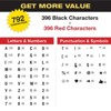 Excello Global Products Swinging Sign Letters: Includes 792 four inch Letters, Symbols, Numbers for Swinging Letter Sign. Double Sided , Black/Red - 3 of 4