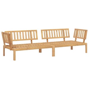 vidaXL Patio Pallet Corner Sofas 2 pcs - Solid Acacia Wood - Modular Garden Furniture for Terrace, Deck, or Outdoor Use - 52.4" x 36.2" x 27.2" - 1 of 4