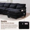 MOONMISS 110" Chenille U Shaped 4 Seat Sectional Couches for Living Room, Modular Sofa Sleeper with Double Chaise & Memory Foam for Apartment - 4 of 4