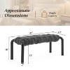 Christopher Knight Home Xander Modern Teddy Braided Upholstered Bench with Metal Legs - 3 of 4