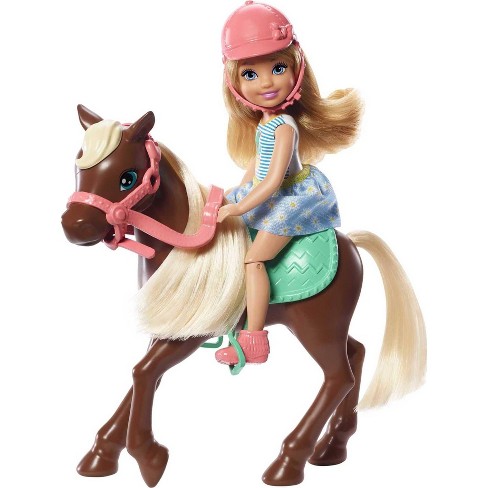 Barbie Club Chelsea Doll and Brown Pony - image 1 of 4