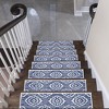 SussexHome Flower Design Cotton Anti-Slip Stair Treads, 9” X 28“ - 3 of 4