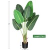 Whizmax Artificial Bird of Paradise Plant Fake Tropical Palm Tree for Indoor Outdoor, Perfect Faux Plants for Home Garden Office Decoration - 2 of 4
