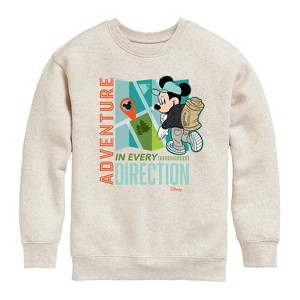 Boys' - Disney - Adventure In Every Direction Graphic Long Sleeve Fleece Sweatshirt - 1 of 4