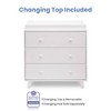 Delta Children Ava 3 Drawer Dresser with Changing Top - White - 4 of 4