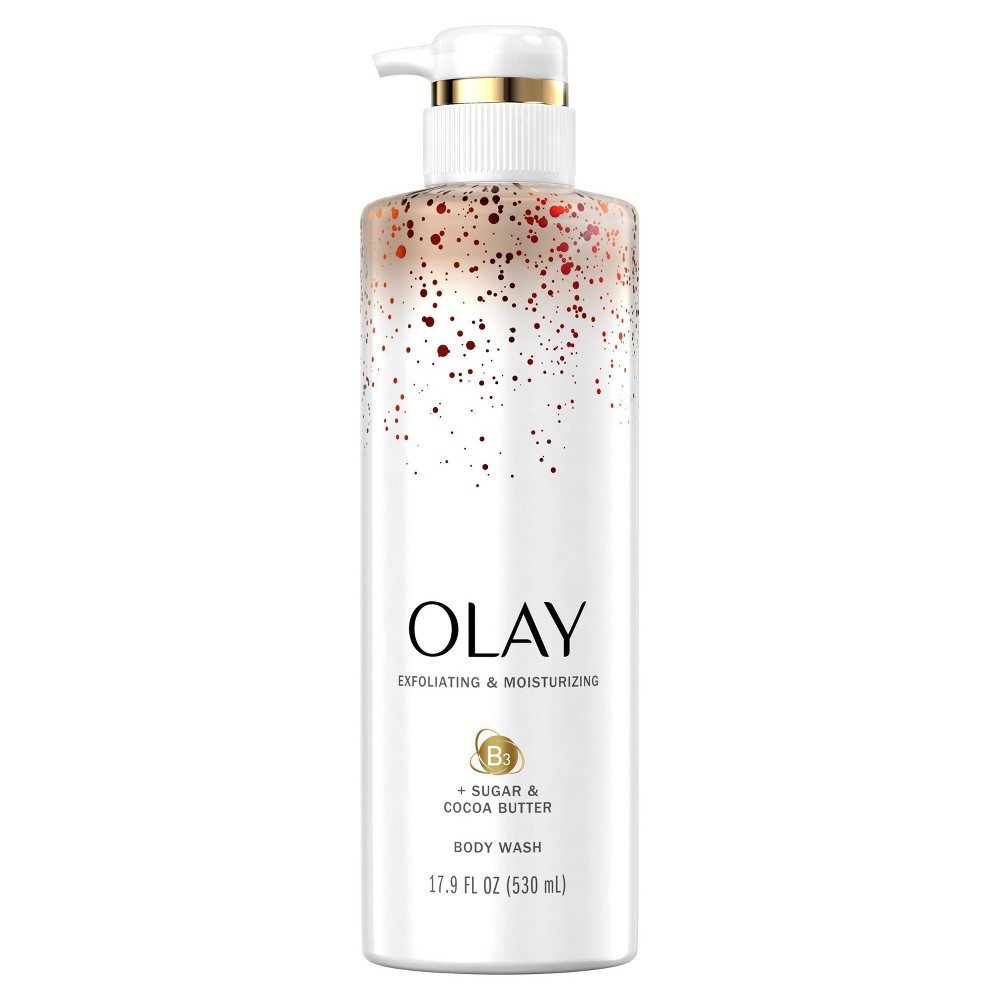 Olay Exfoliating & Moisturizing Body Wash with Sugar, Cocoa Butter and Vitamin B3 - 17.9 fl oz