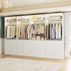 Aheaplus Freestanding 24" Closet System with 3 Wood Drawers - 2 of 4