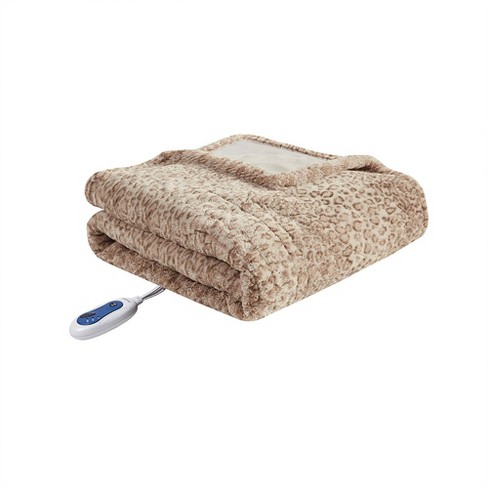 Cheetah print heated blanket new arrivals