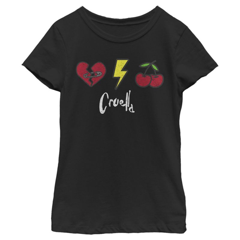 Girl's Cruella Patches Logo T-Shirt, 1 of 5