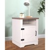 TIRAMISUBEST Farmhouse Nightstand,Modern End Side Table with Storage for Bedroom - 2 of 4