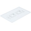 Monoprice 2-Hole 1-Gang Keystone Wall Plate - White - 2 of 4