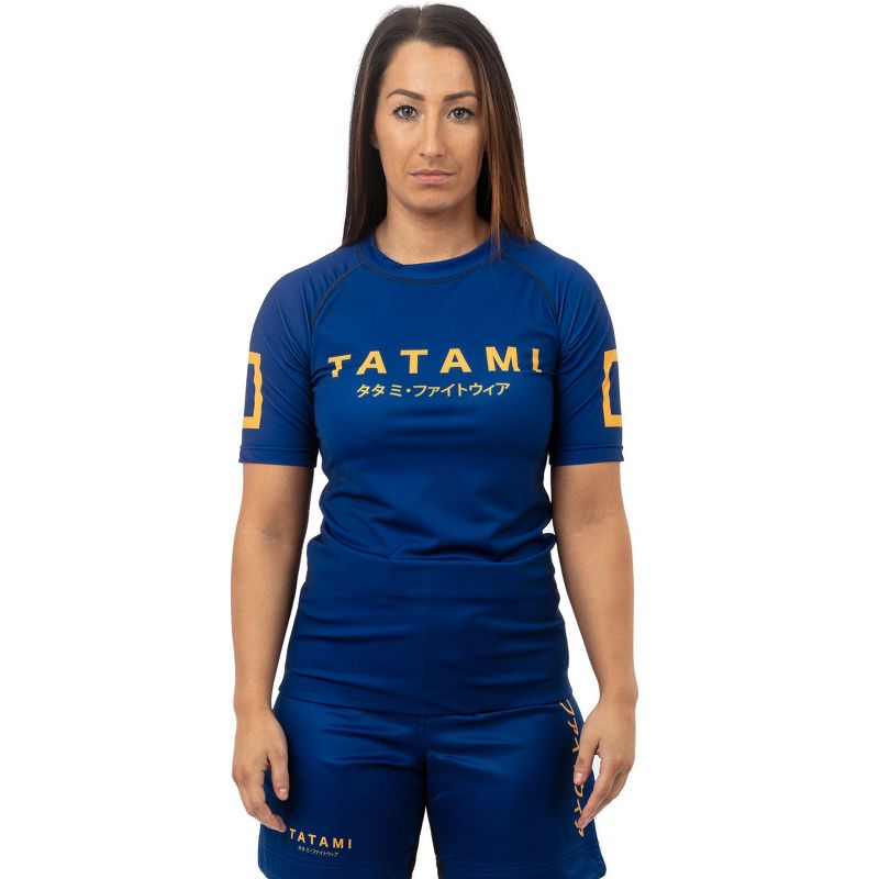Tatami Fightwear Women's Katakana Short Sleeve Rashguard - Navy, 1 of 6