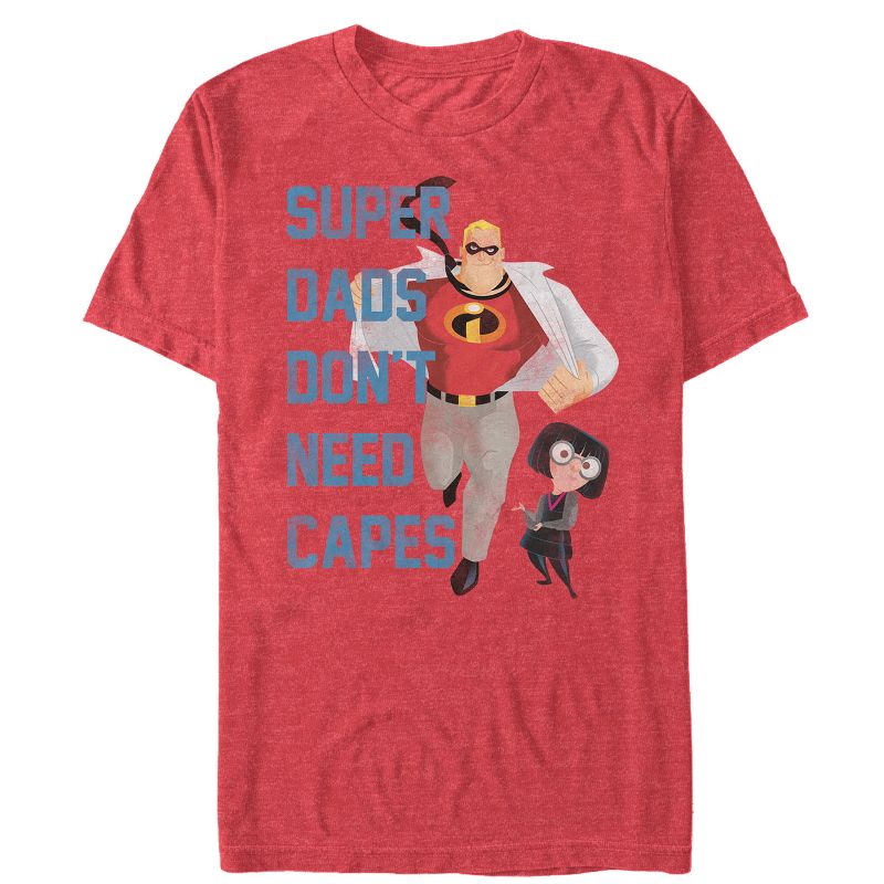Men's The Incredibles Super Dads Don't Need Capes T-Shirt, 1 of 5