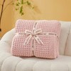 Snuggle Sac Fluffy Fuzzy Reversible Waffle Knit Blanket,Cozy Microfiber Throw,Classic Textured Design - 2 of 4