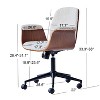 Nordlys Wood and Corduroy Adjustable Office Chair Modern Design Style Upholstery Bedroom - 4 of 4