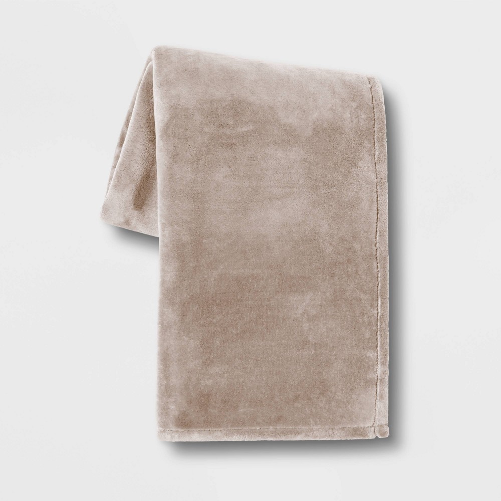 50"x70" Oversize Primalush Throw Blanket Neutral - Threshold