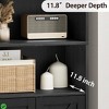Farmhouse-Industrial Freestanding Bookshelf - 71.4"H Gray Wash Storage with Enclosed Cabinet & Open Shelves - 3 of 4