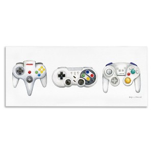 Stupell Industries Vintage Video Game Controllers, 30" x 13" - 1 of 4