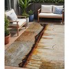 HomeRoots 5' X 8' Rust And Charcoal Abstract Washable Indoor Outdoor Area Rug - 2 of 3