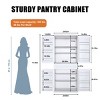 71.65"Tall Farmhouse Pantry Cabinet,Freestanding Storage Cabinet,Adjustable Shelves for Kitchen,Dining Room or Living Room-Maison Boucle - 4 of 4