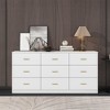 Lyngins Morden Ample Chest of Drawers,Wide 9-Drawer Dresser with Golden Handles,Storage Furniture for Bedroom,Living Room - 2 of 4