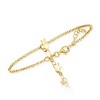 Ross-Simons Italian 18kt Gold Over Sterling Star Hand Chain Bracelet Size 7 - 3 of 4