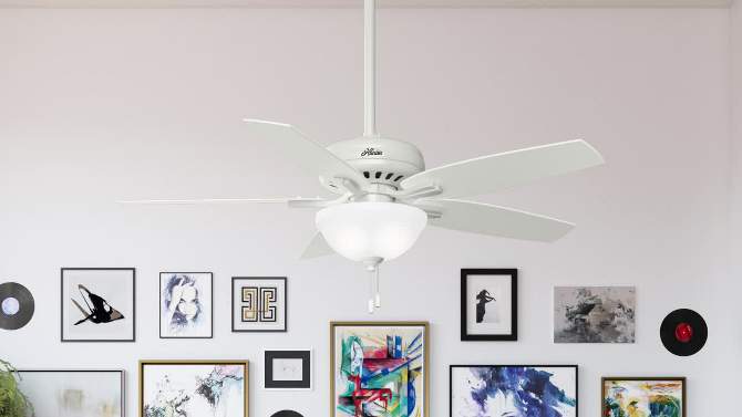 52" Newsome Glossy Ceiling Fan (Includes LED Light Bulb) - Hunter Fan, 2 of 19, play video