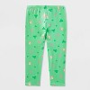 Girls' 2pk Adaptive St. Patrick's Day Capri Leggings - Cat & Jack™ Lilac Purple/Lime Green - image 2 of 3