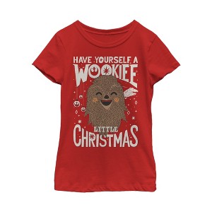 Girl's Star Wars Christmas Have Yourself a Wookie T-Shirt - 1 of 4