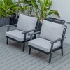 LeisureMod Walbrooke Polyester Modern Outdoor Armchair with Aluminum Frame and Removable Cushions - 2 of 4