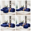 Buenhomino Sectional Sofa with Storage Seat Velvet U Shaped Couch with Reversible Chaise Convertible Sectional Couches for Living Room - 3 of 4