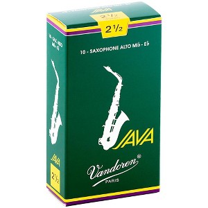 Vandoren JAVA Alto Saxophone Reeds Strength - 2.5, Box of 10 - 1 of 2
